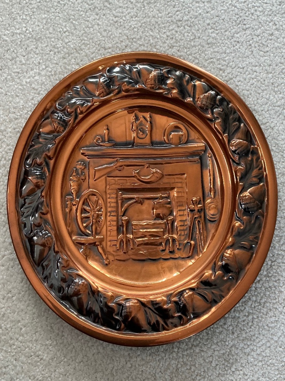 Coppercraft Guild Wall Hanging Plate Vintage Rustic Art Decor USA